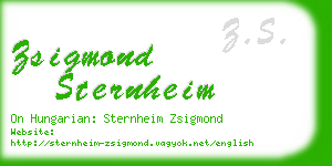 zsigmond sternheim business card